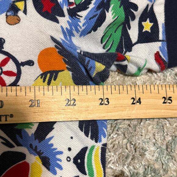 Polo Ralph Lauren Classic Fit Shirt Polo Bear Surf Nautical AOP Size Large - Picture 7 of 8